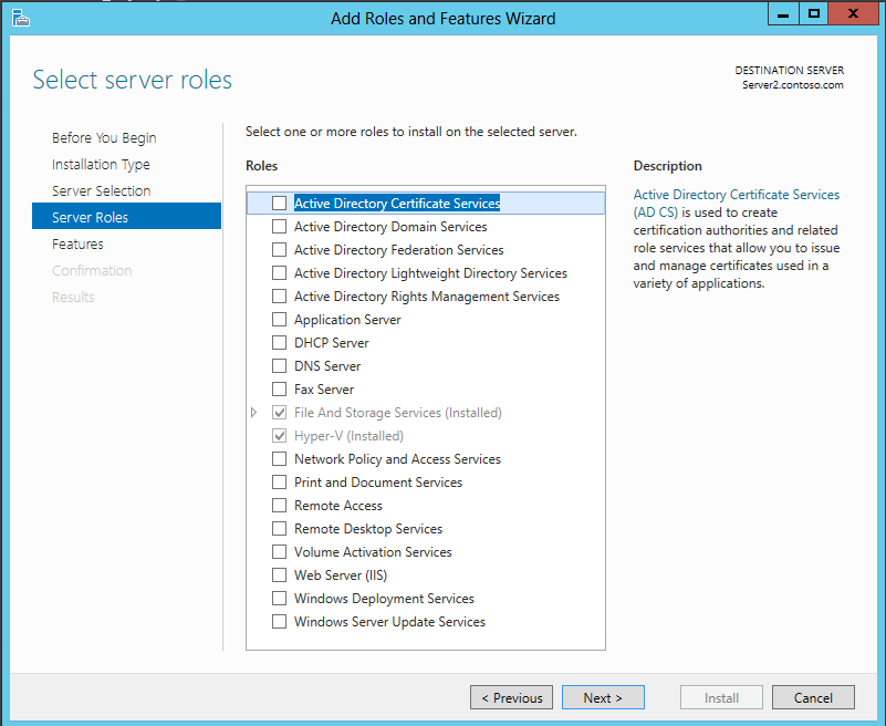 افزودن نقش‌ها و ویژگی‌ها در Server Manager در ویندوز سرور 2012