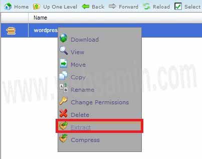 extract کردن فایل فشرده‌ی وردپرس